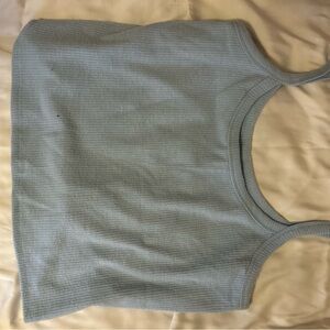 Light Blue Ribbed Tank Top